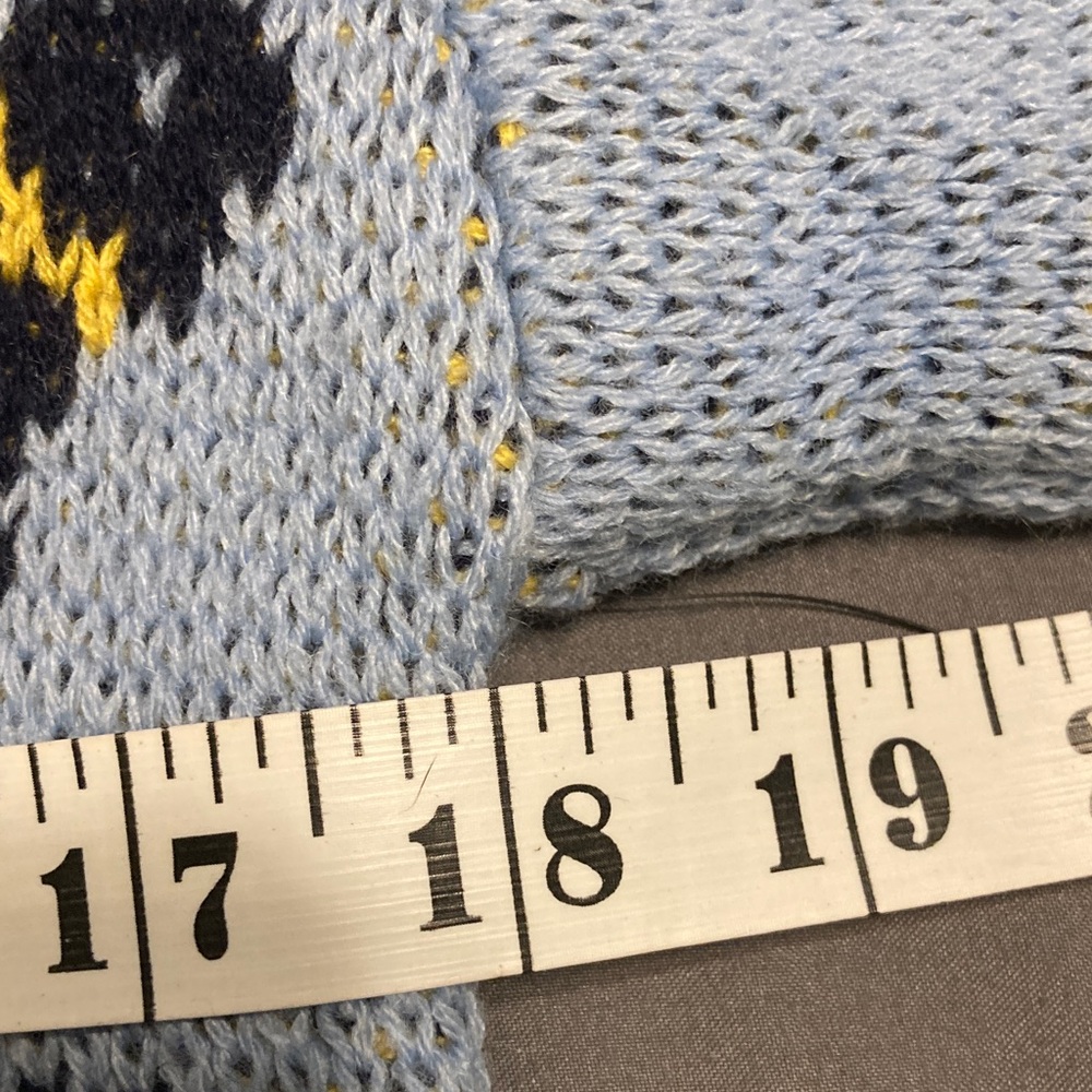 Stranger Things Light Blue Sweater with Scottie Dog Pattern XXS - XS - S - NEW - Picture 8 of 11